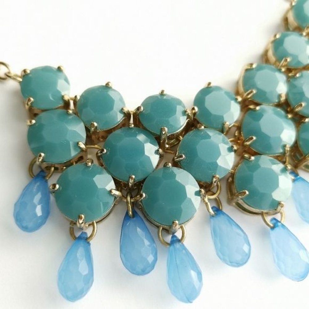 Vintage Turquoise Cascade Statement Necklace - image 3